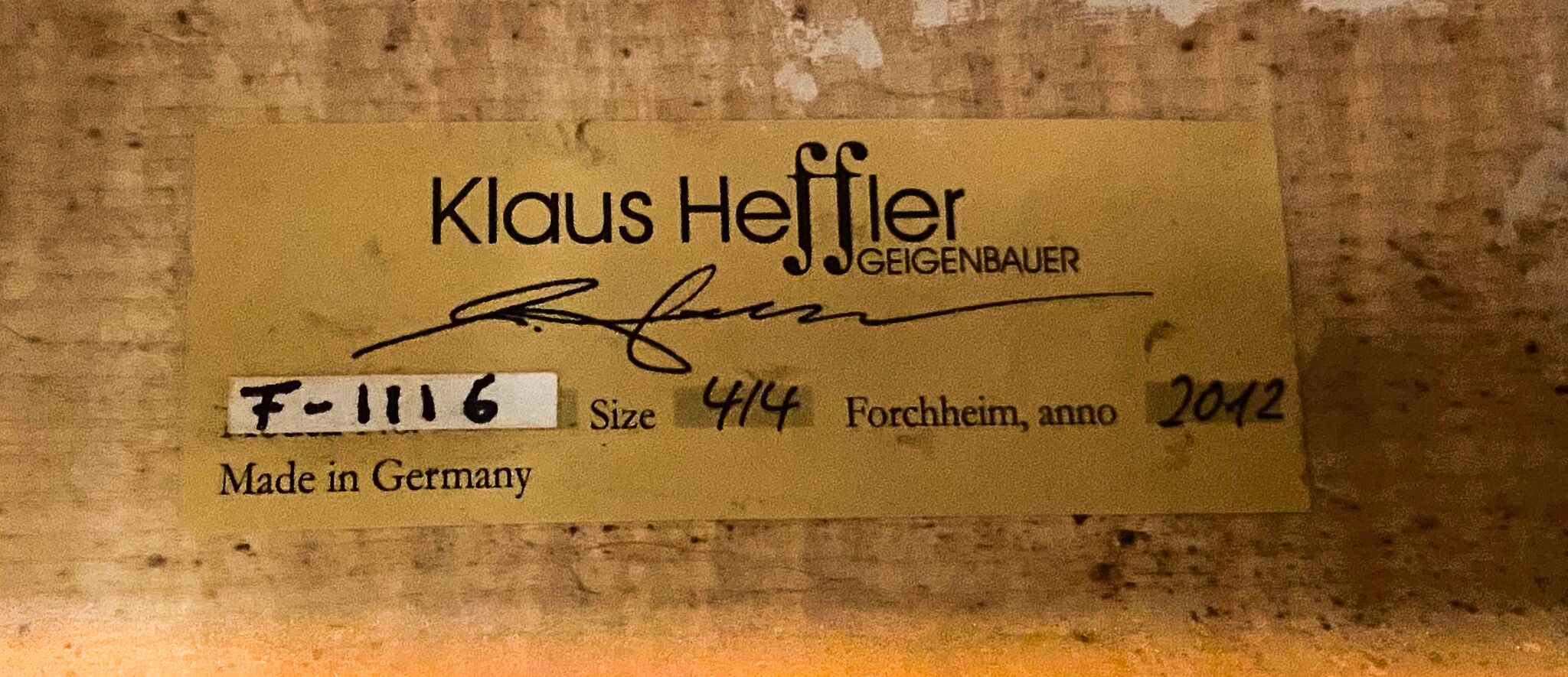 Klaus Heffler Cello Forchheim 2012