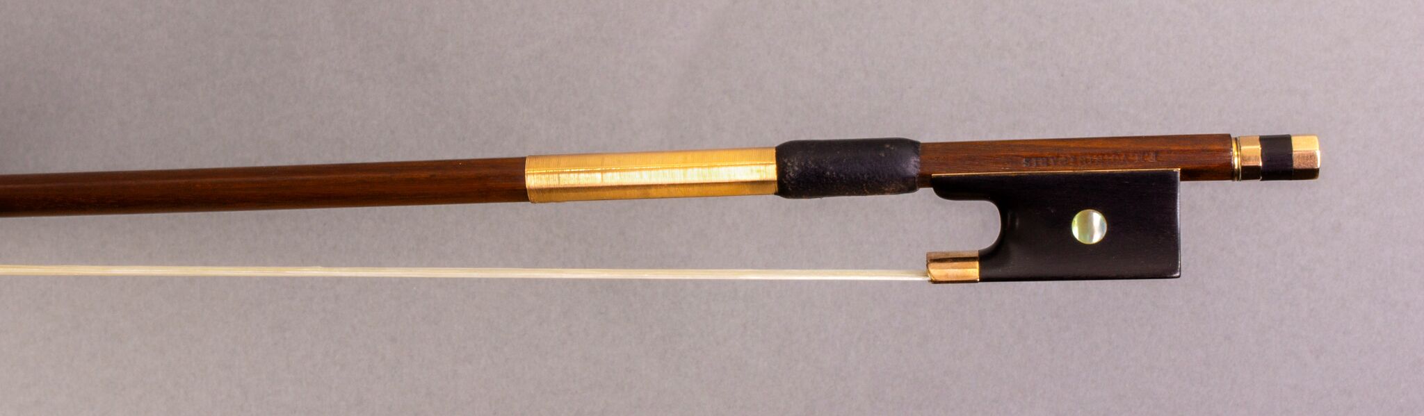 German Violin Bow Gold Mounted Stamped Voirin C-1