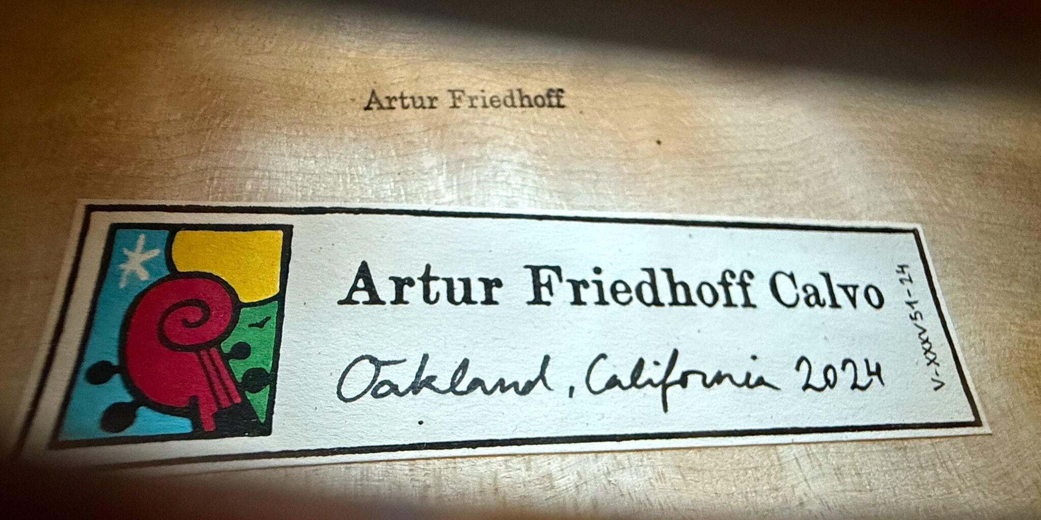 Artur Friedhoff Violin - Oakland 2024