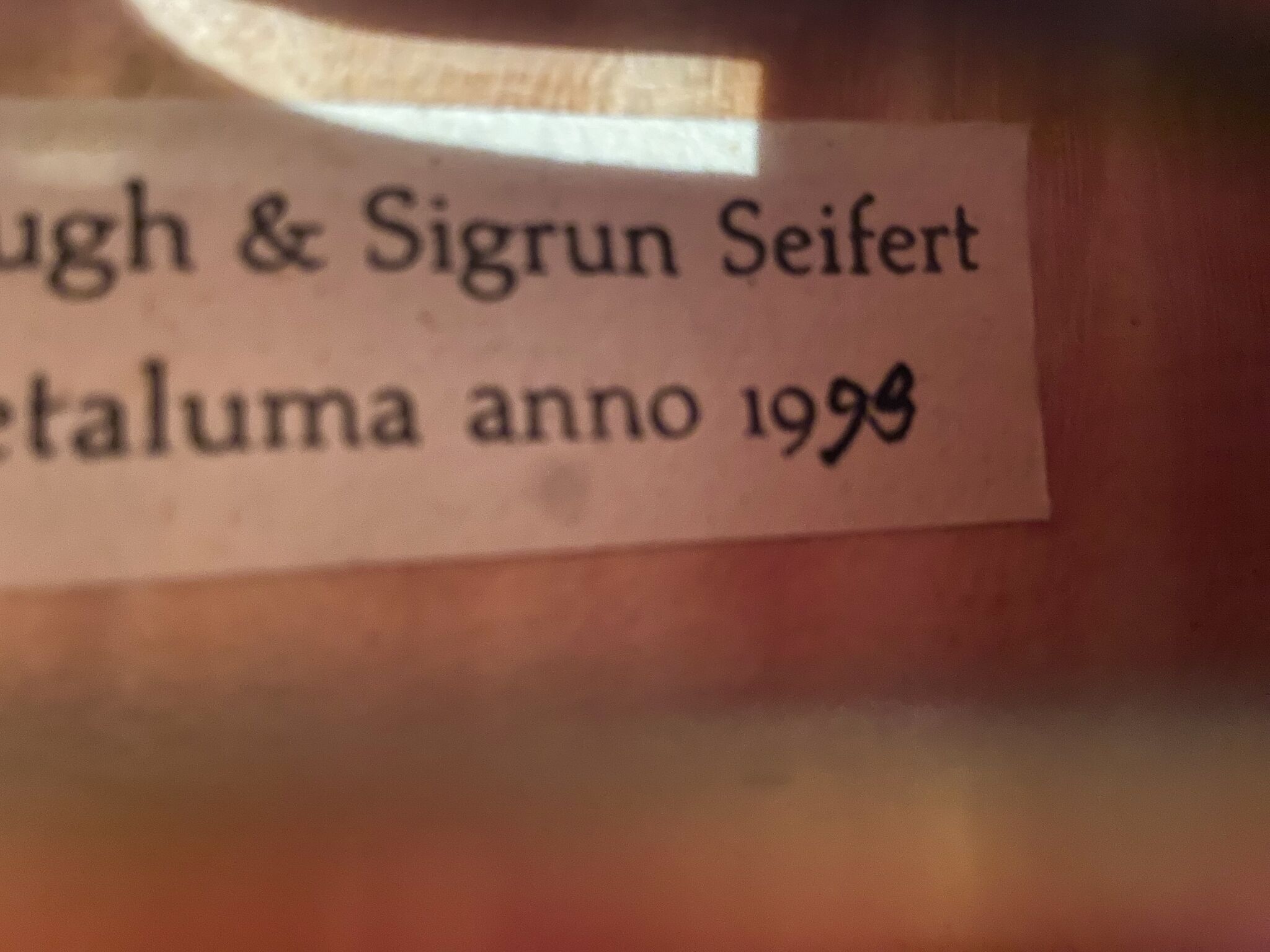 Grubaugh and Seifert Violin 1993-16