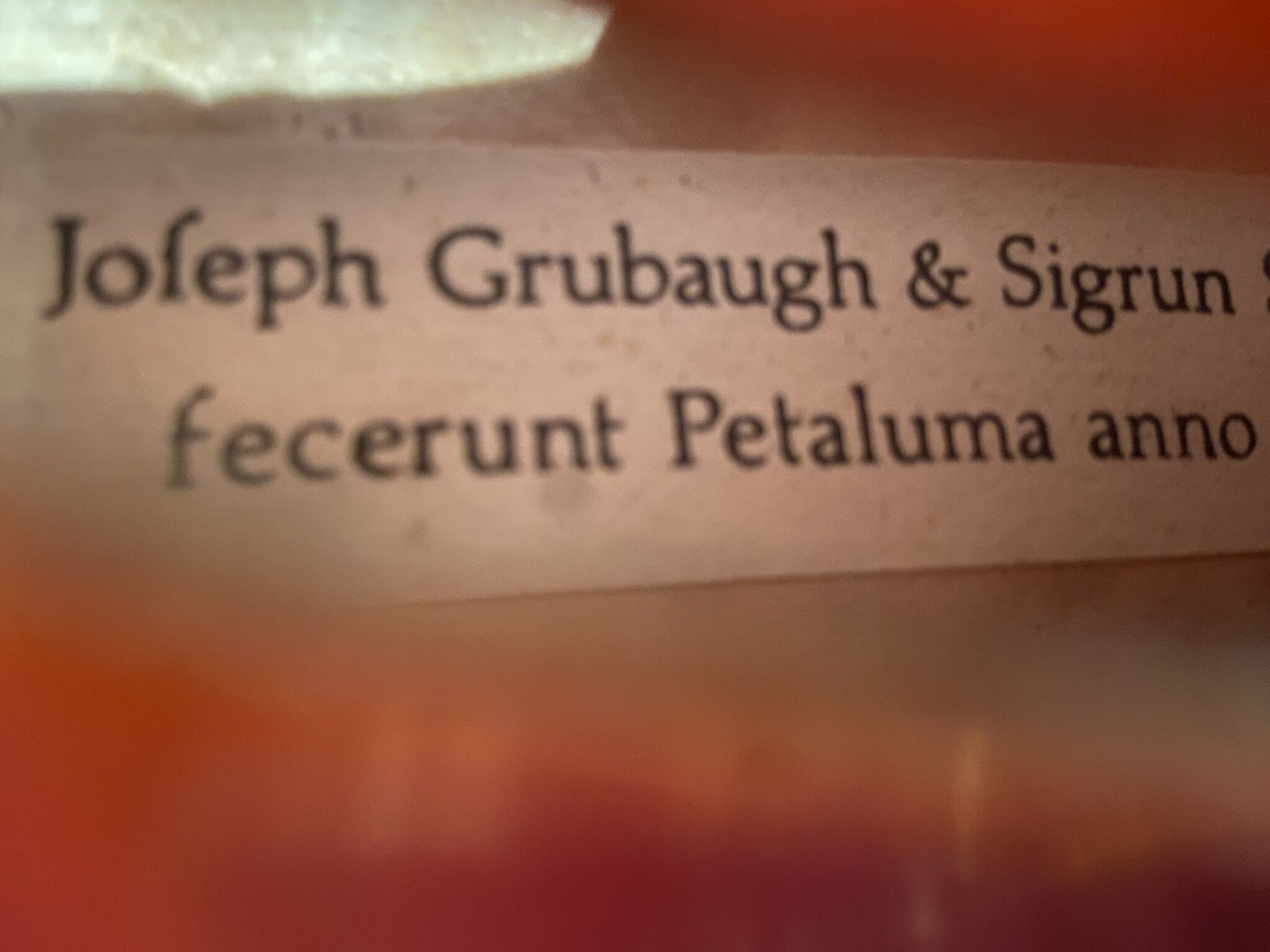 Grubaugh and Seifert Violin 1993-17