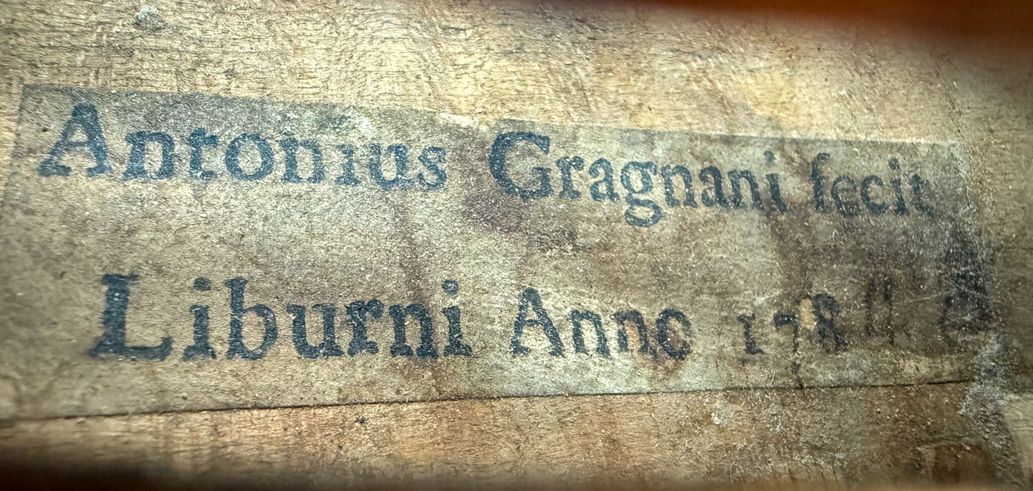 Antonio Gragnani Violin – Liburni 1784