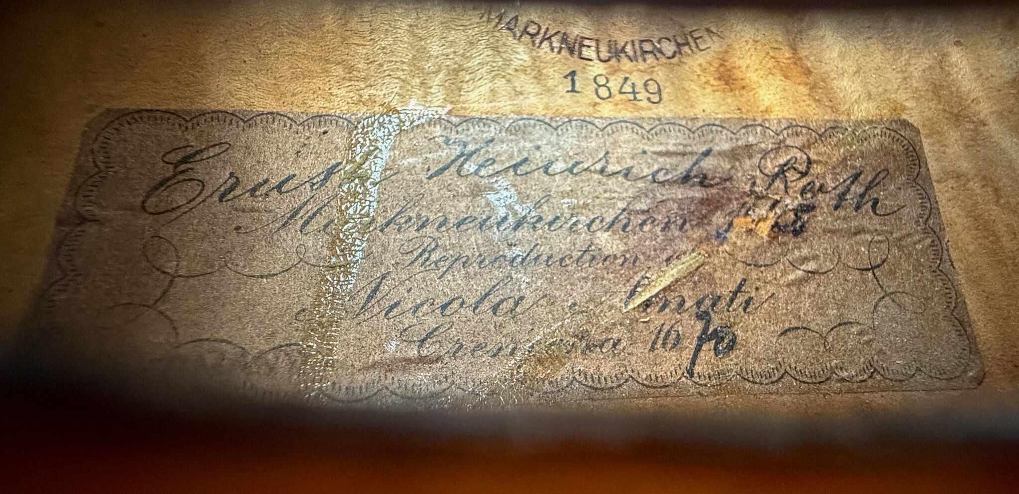 E. Heinrich Roth Violin - Markneukirchen #1849-2