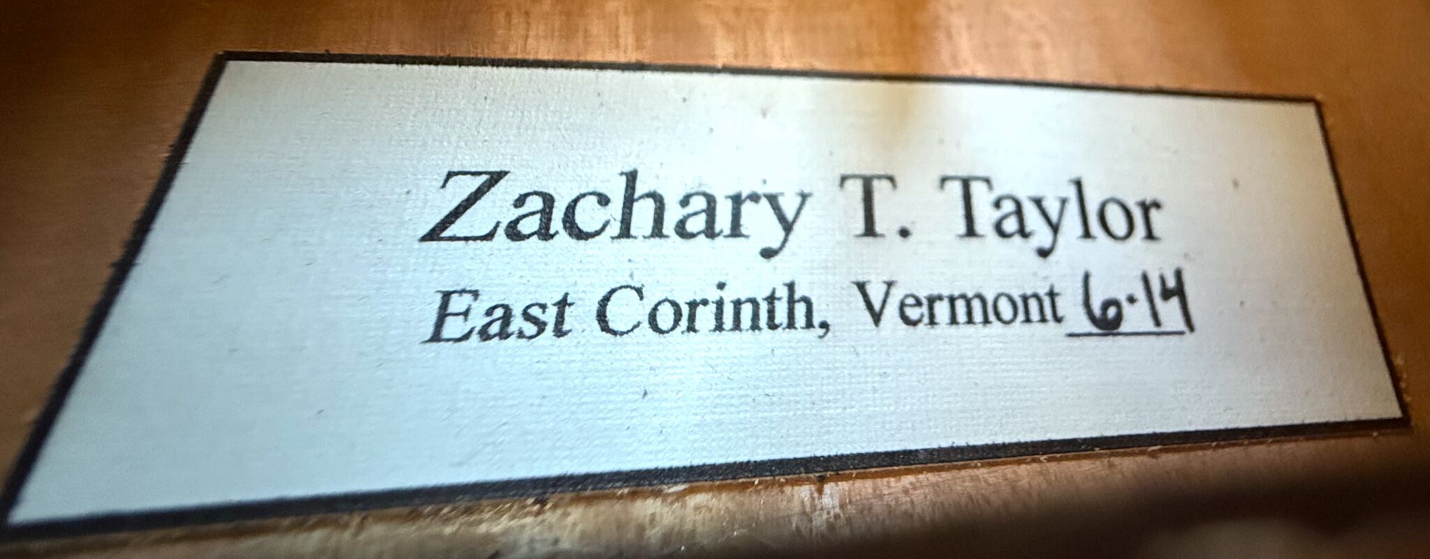 Zachary T Taylor Violin - 2014