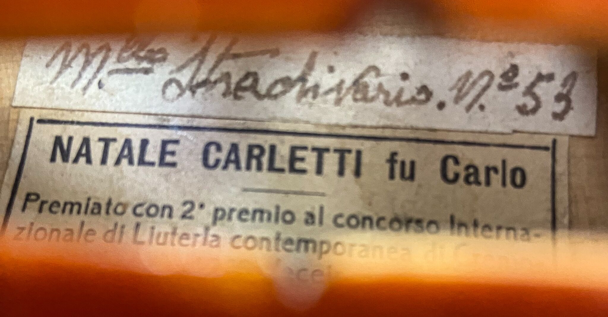 Natale Carletti Violin 1954-1