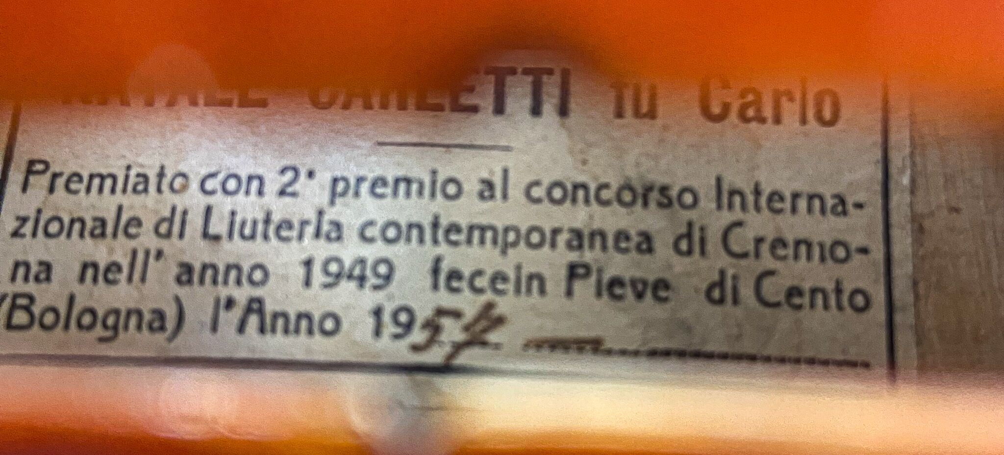 Natale Carletti Violin 1954-2