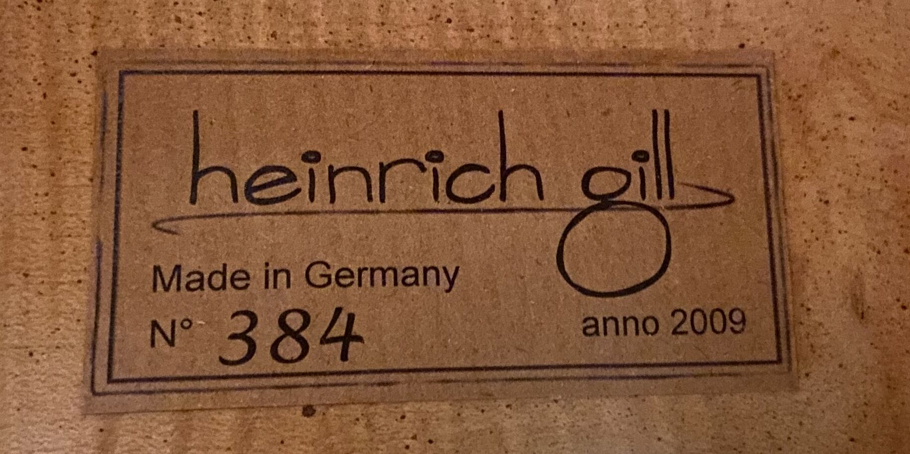 Heinrich Gill Cello 2009