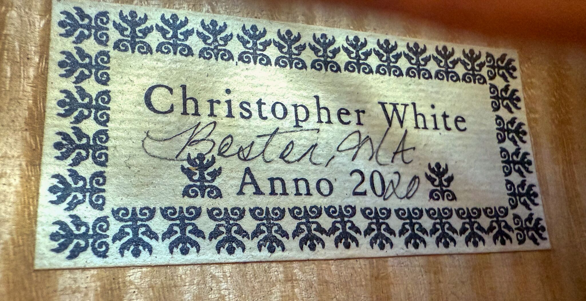 Christopher White Violin - Boston 2020