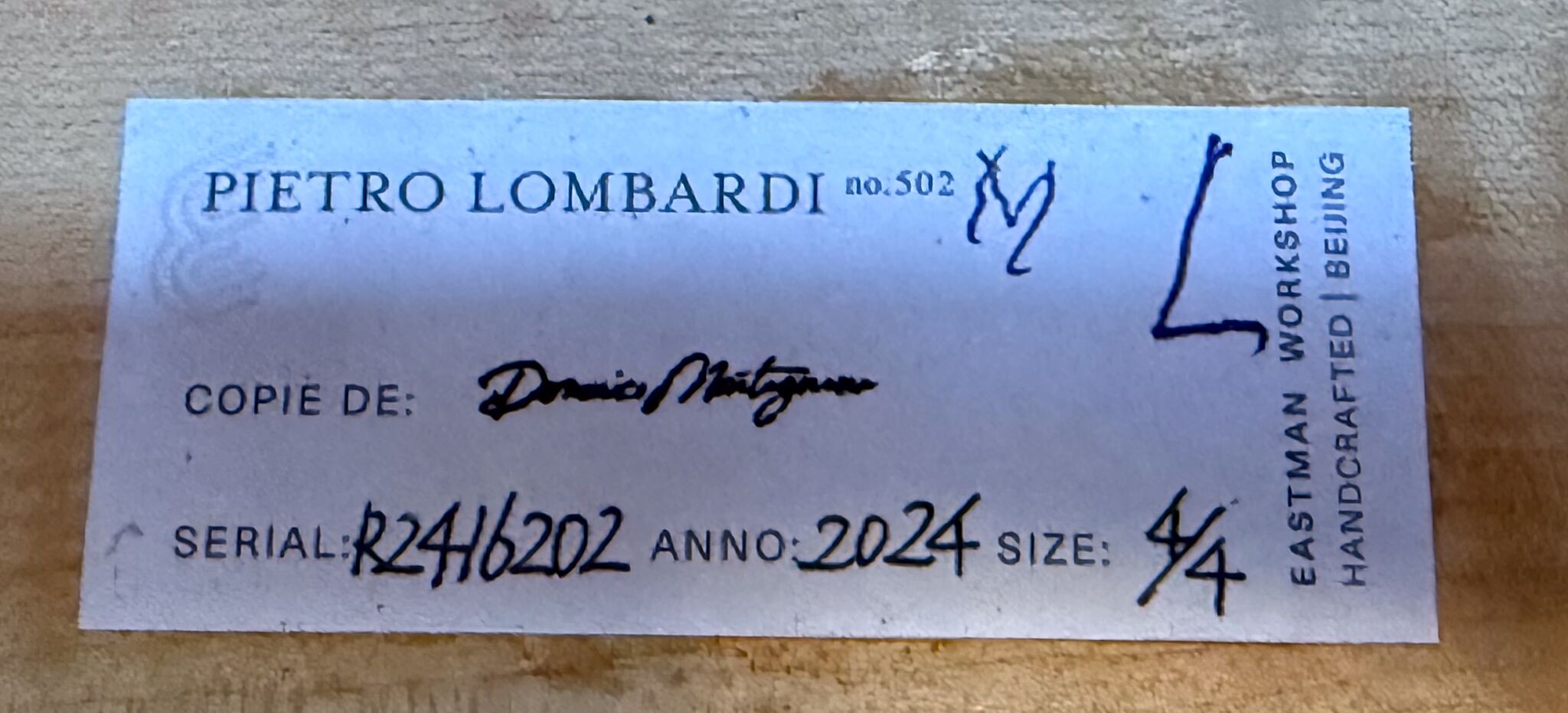 Eastman 502 Montagnana Cello - Beijing 2024