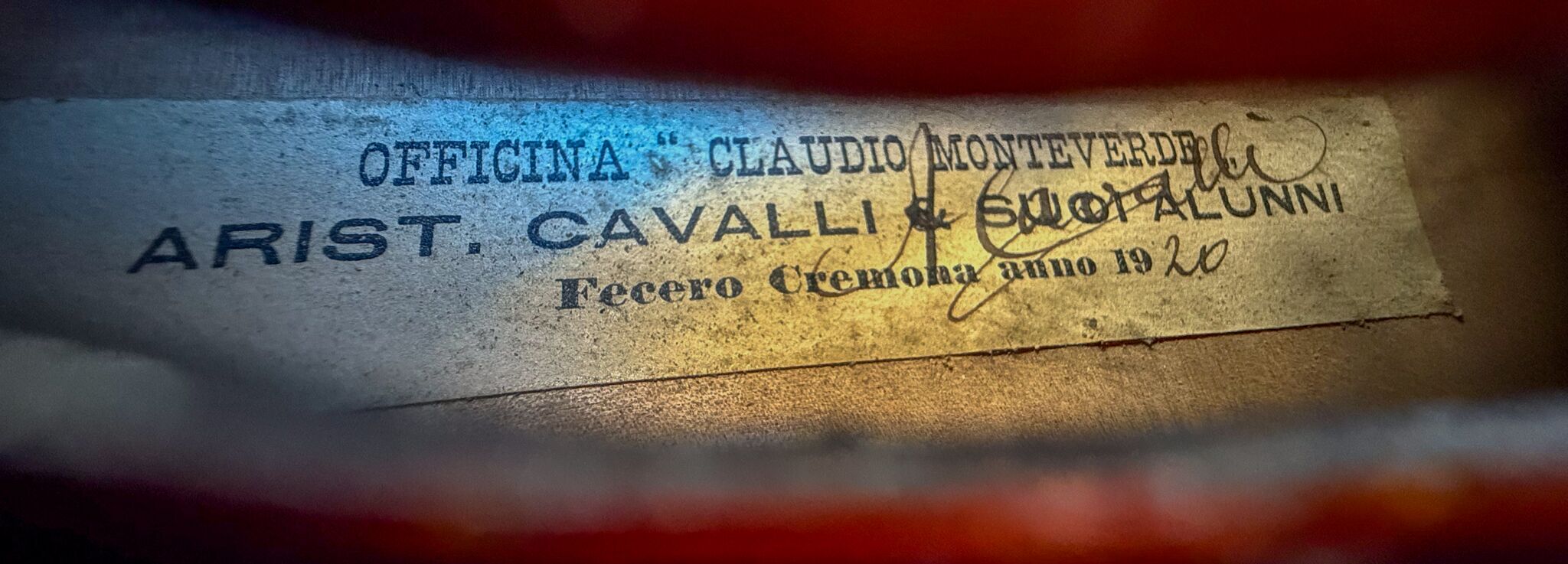 Arist. Cavalli Violin - Cremona 1920