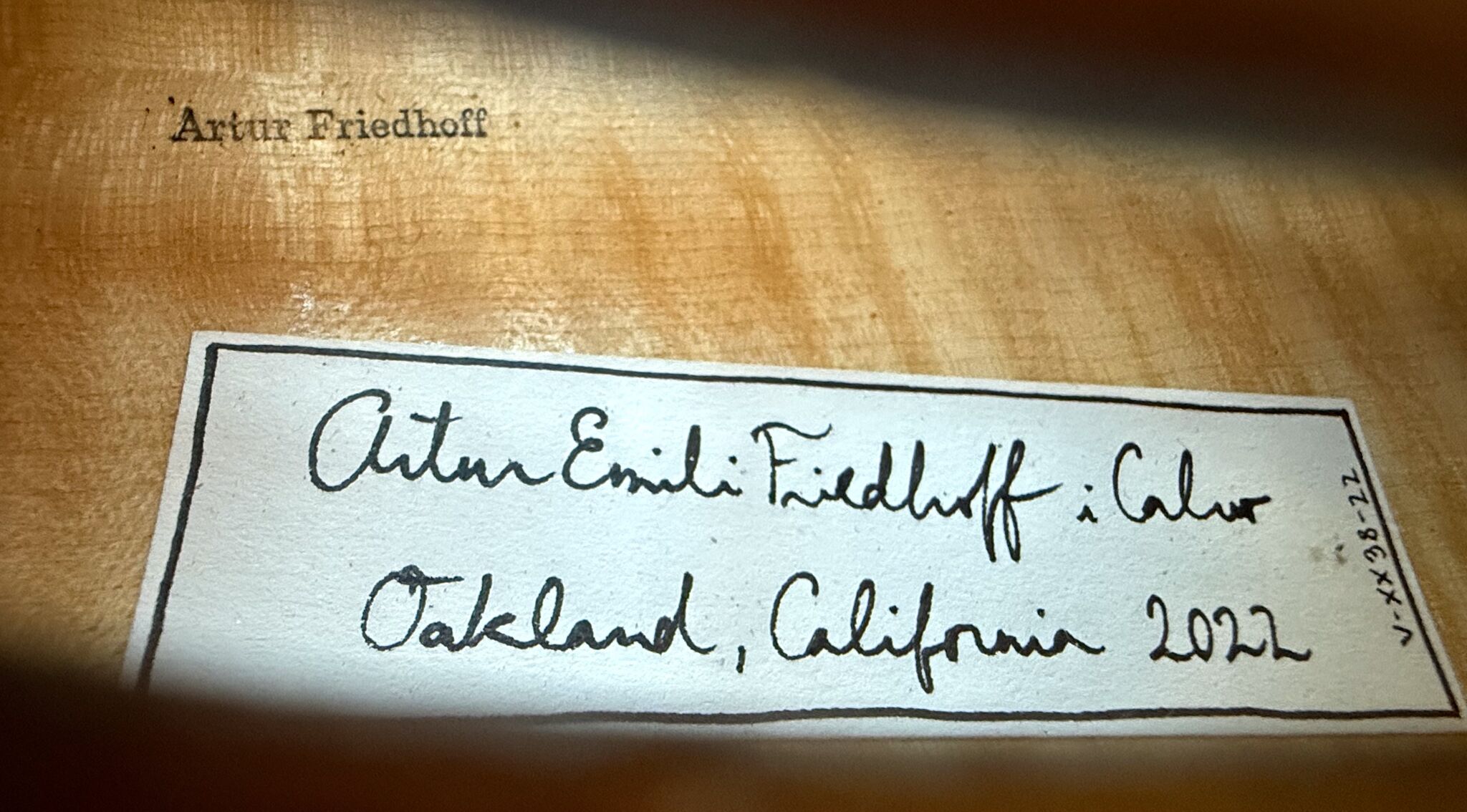 Artur Friedhoff Violin - Oakland 2022