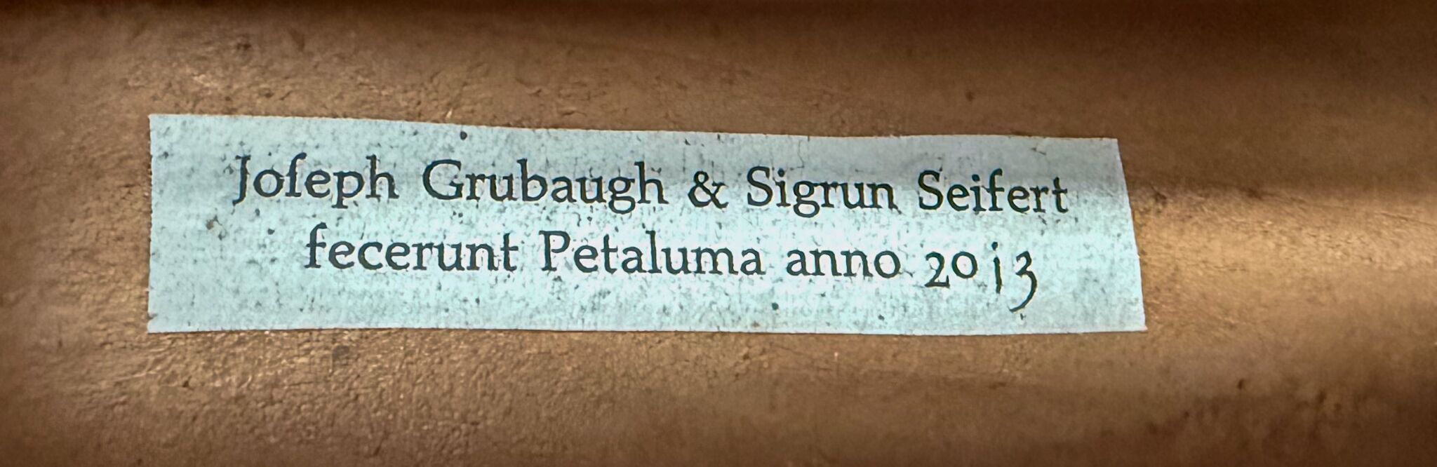 Grubaugh & Seifert Violin - Petaluma 2013