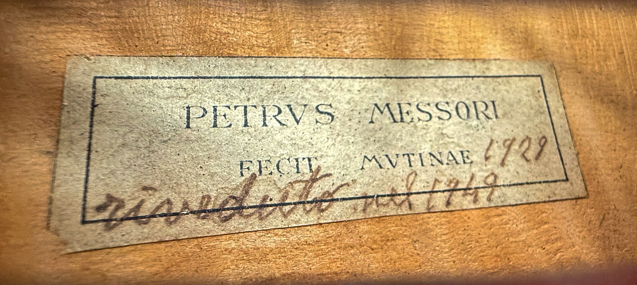 Petrus Messori Violin - Modena 1928