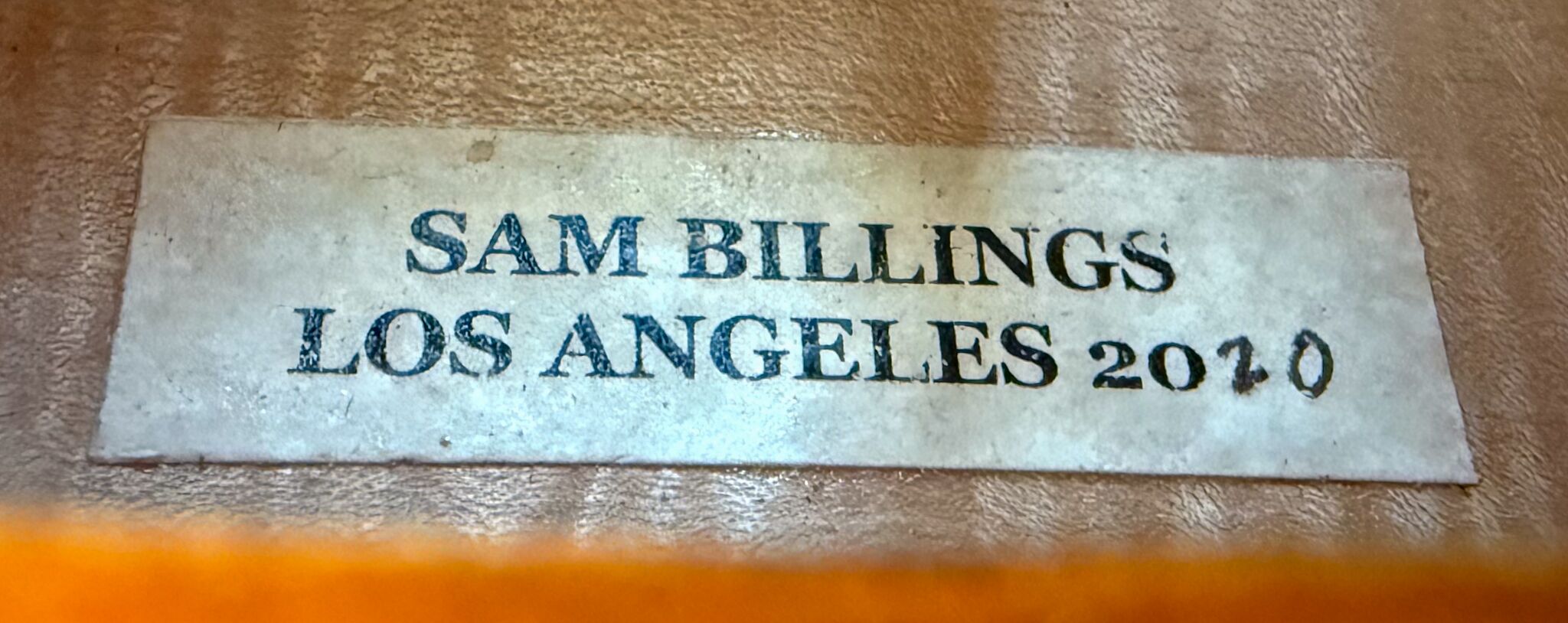 Sam Billings Violin - 2020