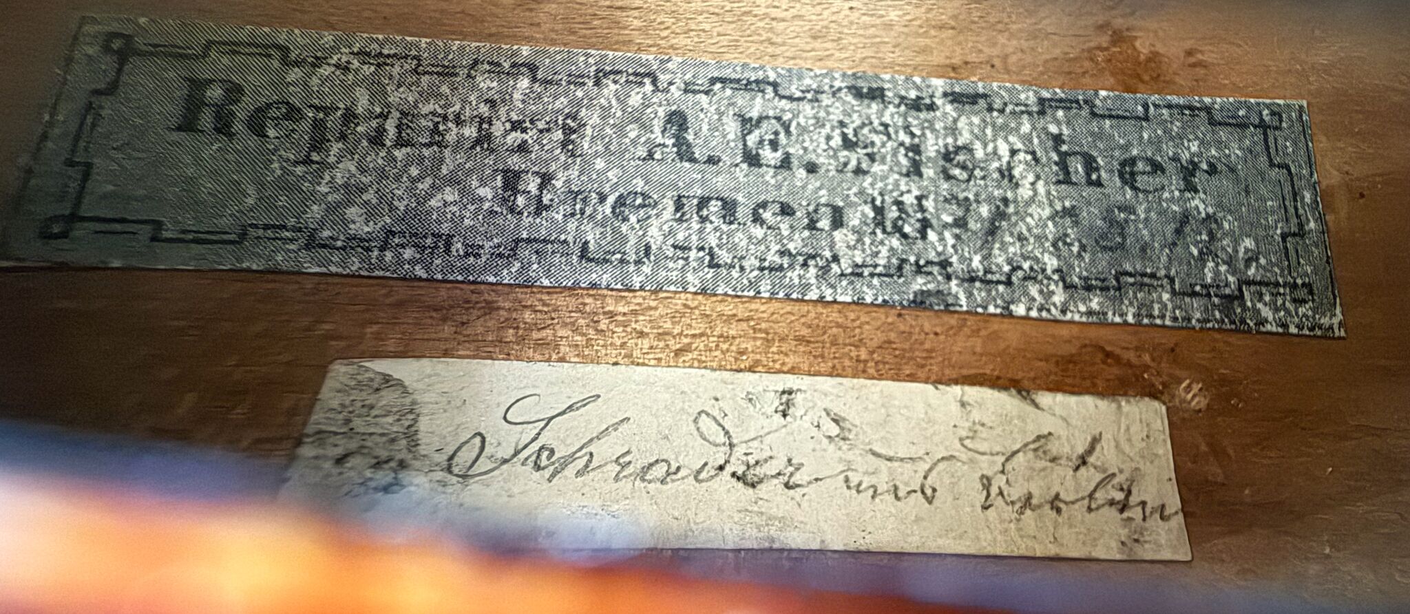 German Violin repaired AE Fisher - circa 1800